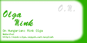 olga mink business card